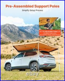 VEVOR 270 Degree Awning 52 sq. Ft Waterproof UV50+ Driver Side Vehicle Awning