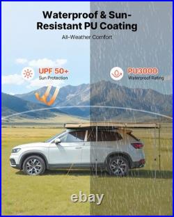 VEVOR 270 Degree Awning 52 sq. Ft Waterproof UV50+ Driver Side Vehicle Awning
