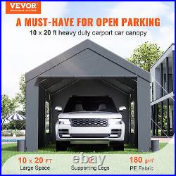 VEVOR Carport Canopy Car Canopy 10 x 20ft 8 Leg Sidewalls & Window Darkgray Tool