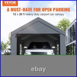 VEVOR Carport Car Canopy Garage Shelter Tent 10/12x20FT 8 Legs Sidewalls&Windows