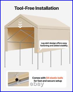 VEVOR Carport Replacement Canopy, 10 x 20 ft Potable Garage Tent Top Tarp with S