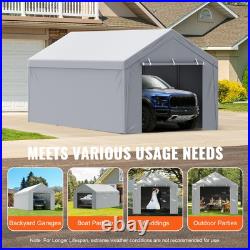 VEVOR Carport Replacement Canopy Car Shelter Top+Side 10x20ft Frame Not Included
