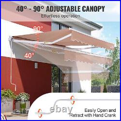 VEVOR Patio Awning Retractable 13'x8' Awning Sunshade Shelter with Crank Handle