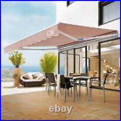 VEVOR Patio Awning Retractable 13'x8' Awning Sunshade Shelter with Crank Handle