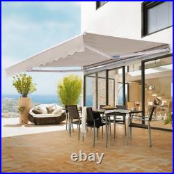 VEVOR Patio Awning Retractable 8' x 7' Awning Sunshade Shelter with Crank Handle