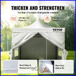VEVOR Pop Up Canopy Tent Outdoor Gazebo Tent 10x10FT with Sidewalls & Bag White