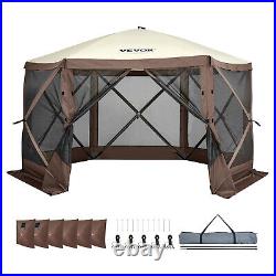 VEVOR Pop Up Gazebo Tent 12.512.5 Patio Camping Canopy 6 Sided Sun Shelter