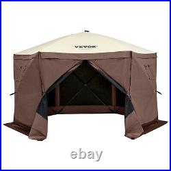 VEVOR Pop Up Gazebo Tent 12.512.5 Patio Camping Canopy 6 Sided Sun Shelter