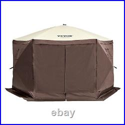 VEVOR Pop Up Gazebo Tent 12.512.5 Patio Camping Canopy 6 Sided Sun Shelter