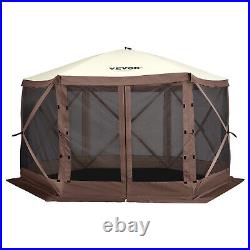 VEVOR Pop Up Gazebo Tent 12.512.5 Patio Camping Canopy 6 Sided Sun Shelter