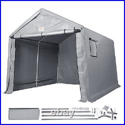 VEVOR Portable Storage Shelter Garage Storage Shed 10 x 10 x 8.5ft & Zipper Door