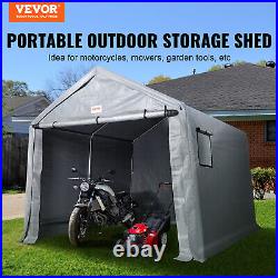 VEVOR Portable Storage Shelter Garage Storage Shed 10 x 10 x 8.5ft & Zipper Door