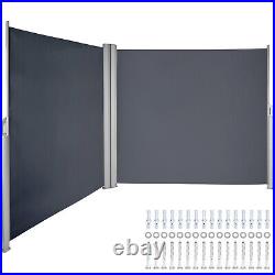 VEVOR Retractable Side Awning Patio Screen 71 x 236 Aluminum Alloy Private