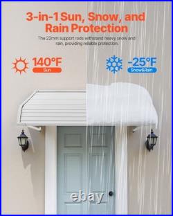VEVOR Window Awning Door Canopy 48x42 in Aluminum Front Door Awnings Anti-Rust