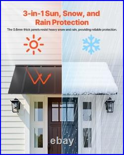 VEVOR Window Awning Door Canopy 80x36 in Outdoor Front Door Awnings Anti-Rust