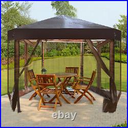 VILOBOS Outdoor Hexagon Gazebo Foldable Party Tent Garden Sun Shelter Canopy Bag