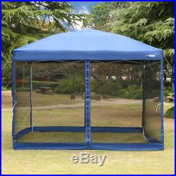 VIVOHOME 210D Outdoor Pop Up Canopy Gazebo Tent Mosquito Mesh Patio Shelter Tan