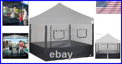 Versatile 4-Piece Food Booth Sidewall Kit with Easy Setup for 10' x 10' Canopies