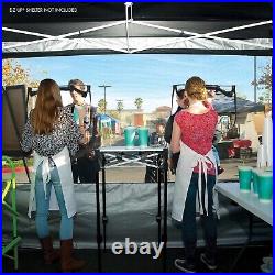 Versatile 4-Piece Food Booth Sidewall Kit with Easy Setup for 10' x 10' Canopies