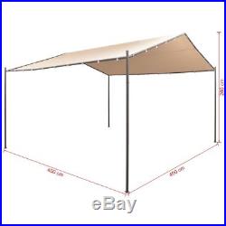 VidaXL Garden Gazebo 13' 1x13' 1 Beige Patio Outdoor Tent Pavilion Canopy