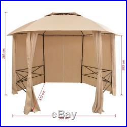 VidaXL Garden Marquee with Curtains 11' 9x8' 8 Pavilion Tent Gazebo Sunshade