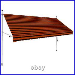 VidaXL Manual Retractable Awning 118.1 Orange and Brown NEW