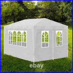 VidaXL Party Tent 10'x13' White Outdoor Garden Wedding Patio Gazebo Canopy