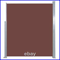 VidaXL Retractable Side Awning 63x196.9 Brown Privacy Screen Shade Blind