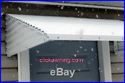 WHITE 46 w x 36 p x 15 h Aluminum Awning / Door Awning kit