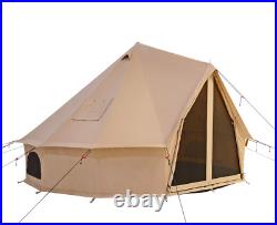 WHITEDUCK Regatta Canvas Camping Tent Bundle (Tool Kit, Poles, Bag) 3/4/5M Beige