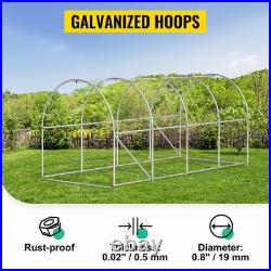 Walk-in Tunnel Galvanized Frame & Waterproof Cover Greenhouses & Cold Frames