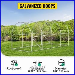 Walk-in Tunnel Galvanized Frame & Waterproof Cover Greenhouses & Cold Frames
