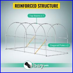 Walk-in Tunnel Galvanized Frame & Waterproof Cover Greenhouses & Cold Frames