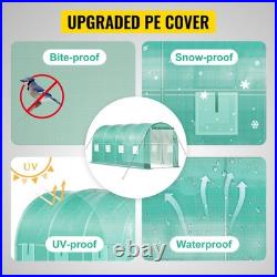 Walk-in Tunnel Galvanized Frame & Waterproof Cover Greenhouses & Cold Frames