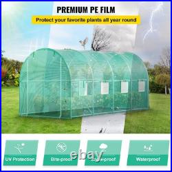 Walk-in Tunnel Greenhouse Galvanized Frame Waterproof Cover 15x7x7ft Cold Frames