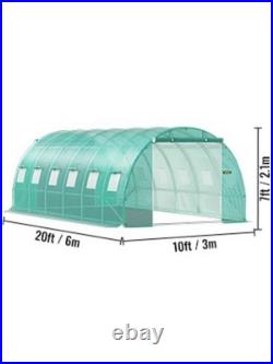 Walk-in Tunnel Greenhouse Galvanized Frame Waterproof Cover 15x7x7ft Cold Frames