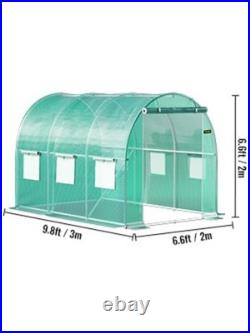 Walk-in Tunnel Greenhouse Galvanized Frame Waterproof Cover 15x7x7ft Cold Frames