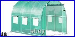 Walk-in Tunnel Greenhouse Galvanized Frame Waterproof Cover 15x7x7ft Cold Frames