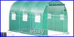 Walk-in Tunnel Greenhouse Galvanized Frame Waterproof Cover 15x7x7ft Cold Frames