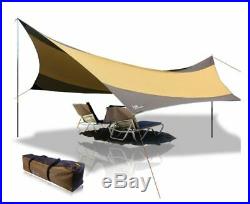 Waterproof 16ft Rainfly Camping Patio Lawn Yard Beach Gazebo Awning Canopy Tent