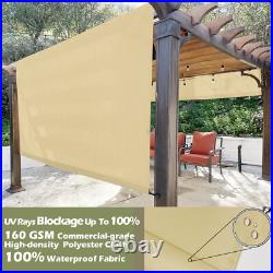 Waterproof Adjustable Pergola Shade Cover withWeighted Metal Rods & Paracord Muddy