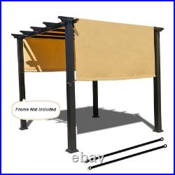 Waterproof Adjustable Pergola Shade Cover withWeighted Metal Rods & Paracord Muddy