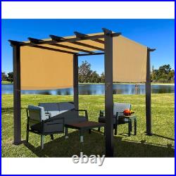 Waterproof Adjustable Pergola Shade Cover withWeighted Metal Rods & Paracord Muddy