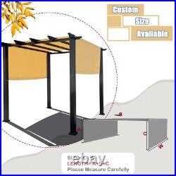 Waterproof Adjustable Pergola Shade Cover withWeighted Metal Rods & Paracord Muddy