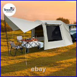 Waterproof Car Awning for Suv/Mpv/Van 3 Doors & 2 Mesh Windows Outdoor Camping