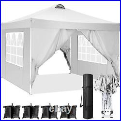 Waterproof Ez Pop Up Commercial Canopy 10x10 Garden Party Tent with 4 Side Walls #