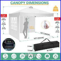 Waterproof Ez Pop Up Commercial Canopy 10x10 Garden Party Tent with 4 Side Walls