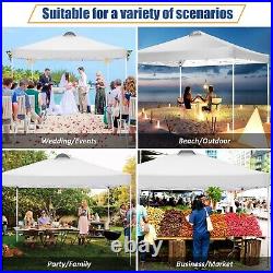 Waterproof Ez Pop Up Commercial Canopy 10x10FT Garden Party Tent with 4 Sidewalls