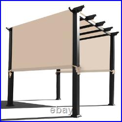 Waterproof Pergola Replacement Canopy Shade Cover Panel with Rod Pockets Beige
