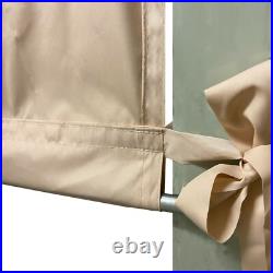 Waterproof Pergola Replacement Canopy Shade Cover Panel with Rod Pockets Beige